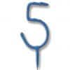 Blue Number 5 Sparkler Candle