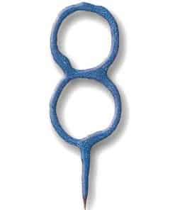 Blue Number 8 Sparkler Candle