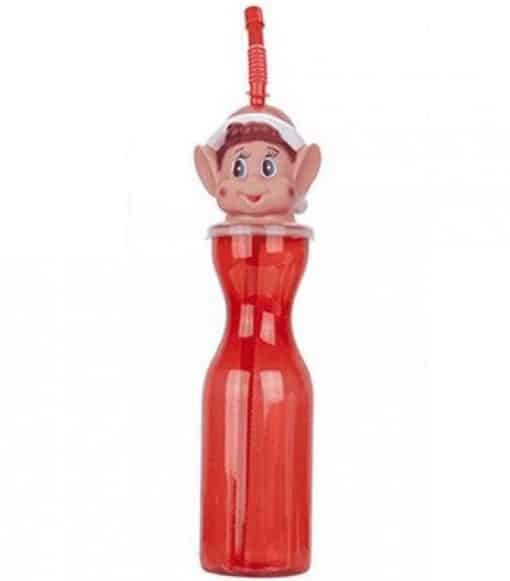 Elf Head Plastic Drinking Bottle