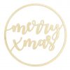 Merry Christmas Wooden Wreath Decoration