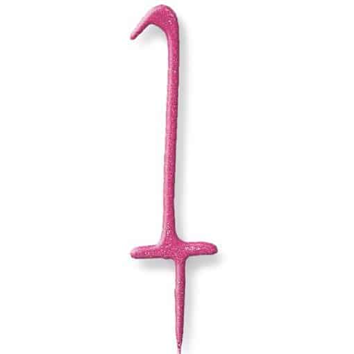 Pink Number 1 Sparkler Candle