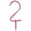 Pink Number 2 Sparkler Candle