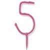 Pink Number 5 Sparkler Candle