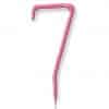 Pink Number 7 Sparkler Candle