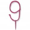 Pink Number 9 Sparkler Candle