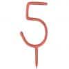 Rose Gold Number 5 Sparkler Candle