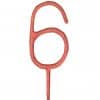 Rose Gold Number 6 Sparkler Candle