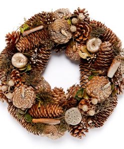 Woodland Gold Glitter Wreath