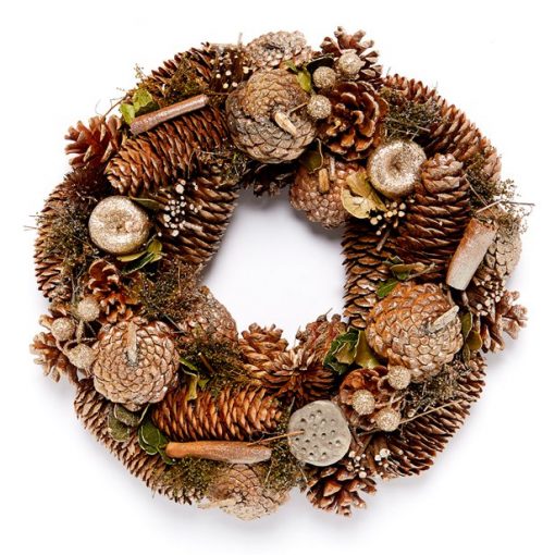 Woodland Gold Glitter Wreath