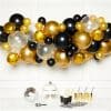 Gold & Blaack Balloon Arch Garland