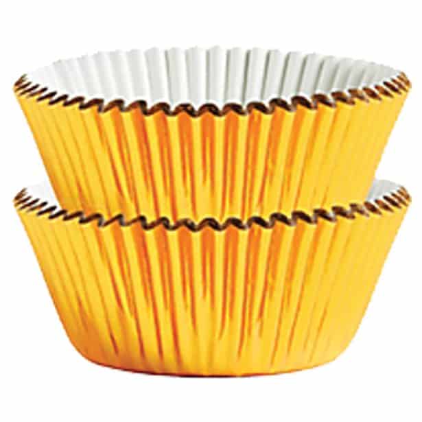 Gold Foil Cupcake Cases & Cake Accessories Next Day Delivery