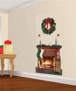 Holiday Fireplace Scene Setter