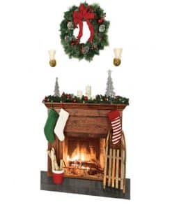 Holiday Fireplace Scene Setter