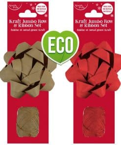 Kraft Bow and Raffia Ribbon