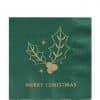 Merry Christmas Holly Foil Printed Napkins