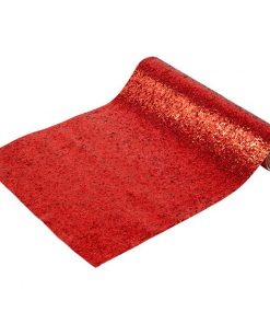 Nutcracker Red Glitter Table Runner