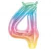 Pastel Ombre Number 4 Balloon