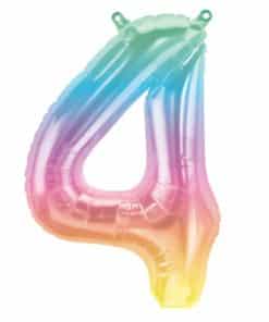 Pastel Ombre Number 4 Balloon