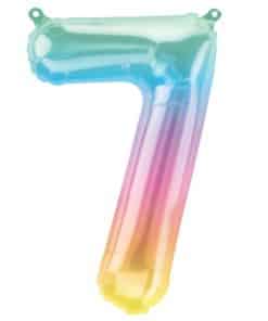 Pastel Ombre Number 7 Balloon