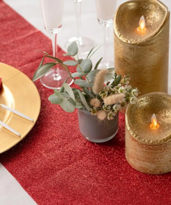 Red Glitter Table Runner