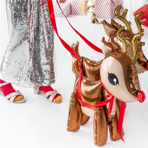 Reindeer Foil Balloons & Christmas Decorations Next Day Delivery