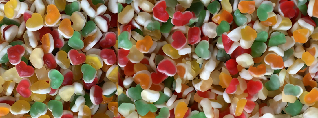 Sweetzone Halal Fruity Hearts Tub of Sweets