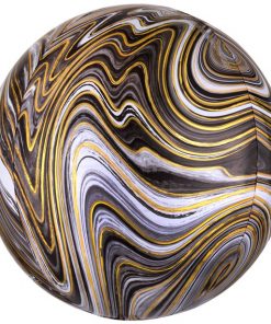 Black Marblez Orbz Foil Balloon