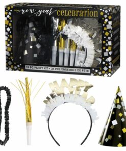 Alternative view of Gold & Silver New Year's Eve Party Kit for 8