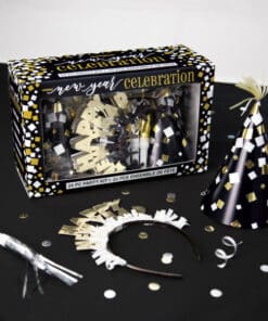Gold & Silver New Year's Eve Party Kit for 8