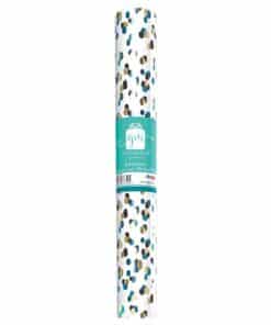 Gold & Teal Dot Gift Wrap Paper Roll