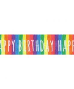Happy Birthday Stripe Cake Ribbon
