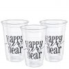 Happy New Year Clear Plastic Party Cups