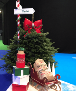 Alternative view of Large Red Christmas Padded Satin Garage & Tree Festive Bow – 50cm