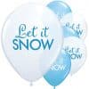 Let It Snow Printed Latex Balloons
