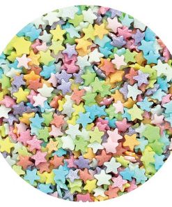 Mini Multi Stars Shimmer Edible Cake Sprinkles