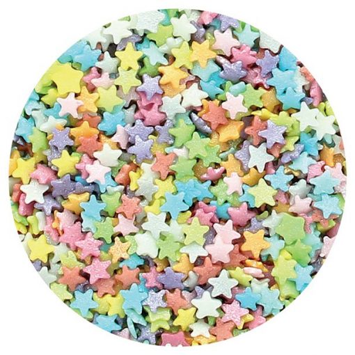 Mini Multi Stars Shimmer Edible Cake Sprinkles