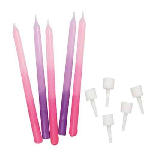 Pink & Purple Ombre Candles