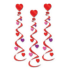 Hanging Heart Whirl Decorations