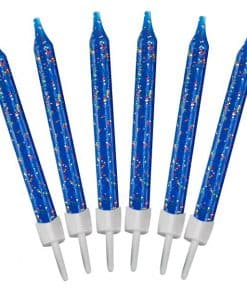 Navy Blue Glitter Candles