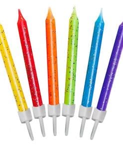 Rainbow Mix Glitter Candles