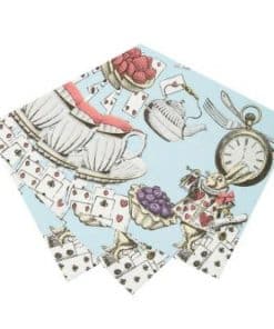 Alternative view of Alice in Wonderland Themed Truly Alice Party Paper Napkins - 25cm (Pk 20)