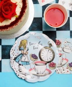 Alternative view of Alice in Wonderland Themed Truly Alice Party Paper Plates - 17cm (Pk 12)