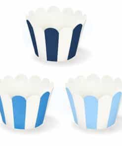 Blue Stripe Cupcake Wrappers