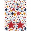 Coloured Stars 2 Sheets of Wrapping Paper & Tags