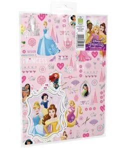 Disney Princess 2 Sheets of Wrapping Paper & Tags