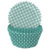 Fresh Mint Green Gingham & Polka Dot Cupcake Cases