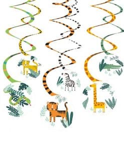 Get Wild Safari Party Hanging Swirl Decorations