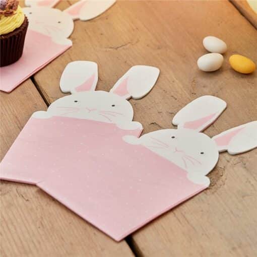 Bunny Shaped Paper Napkins (Pk 16)