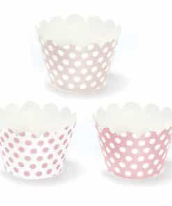 Pink Polka Dot Cupcake Wrappers