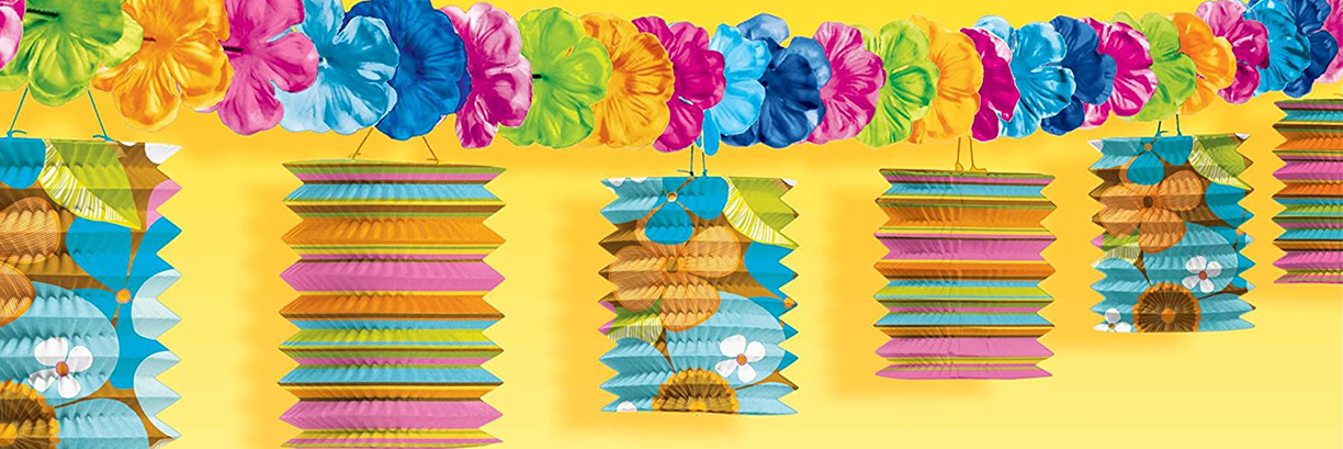 Summer Paper Lantern Garland Decoration